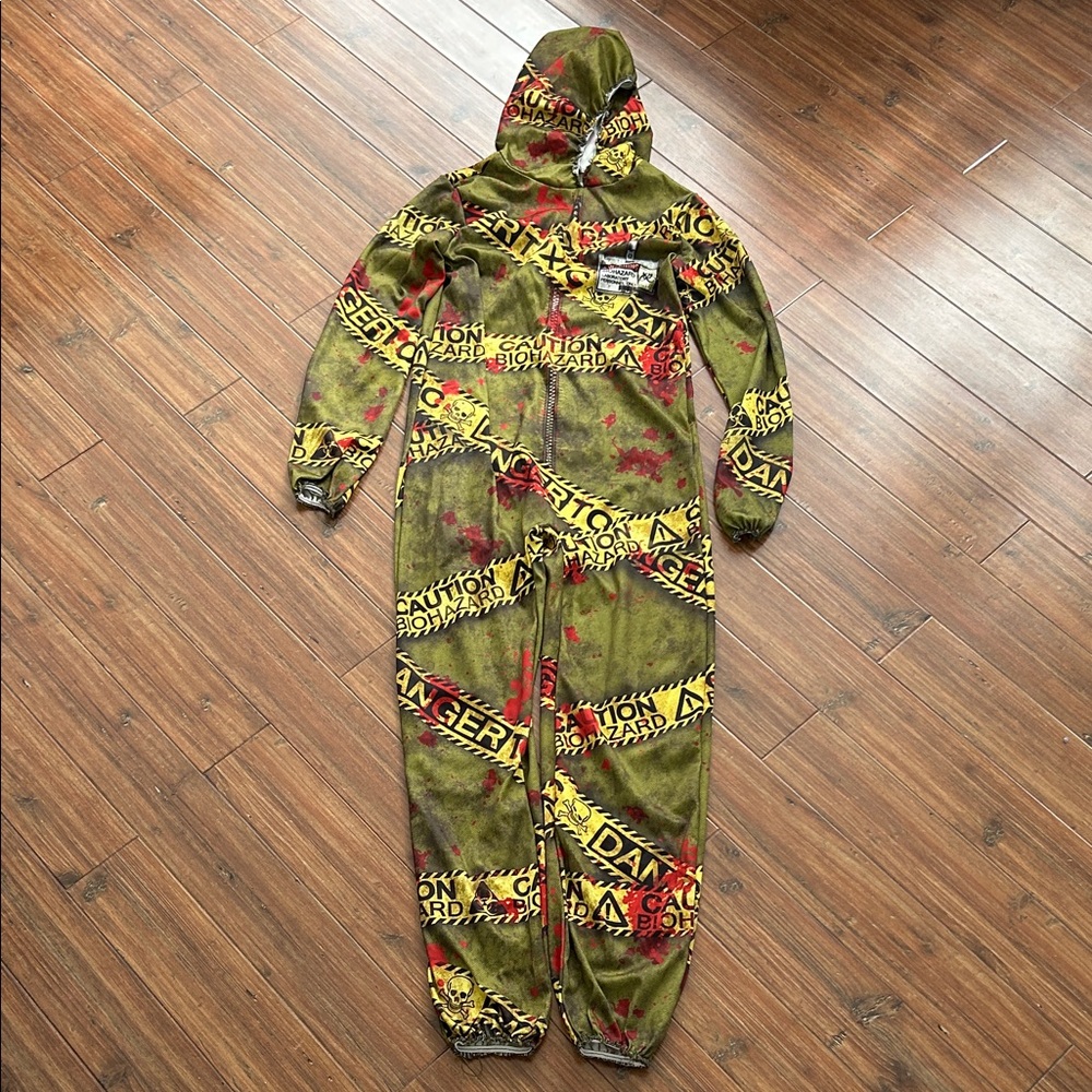 Kids  Halloween Caution Tape One piece size 10 -12